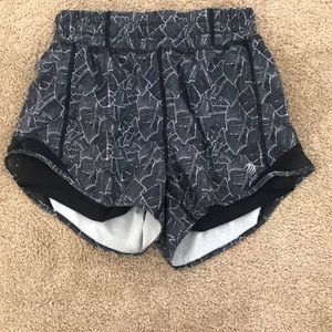 Black and white athletic short shorts